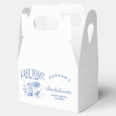 Kust Bachelorette Moderne Cocktailparty Blauw Bedankdoosjes (Geopend)