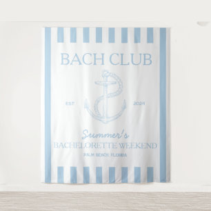 Kust Bachelorette-thema anker blauwe bach club Wandkleed