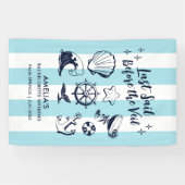 Kust Beach Bachelorette-feestje Laatste zeilstrepe Spandoek (Horizontaal)