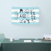 Kust Beach Bachelorette-feestje Laatste zeilstrepe Spandoek (Beurs)