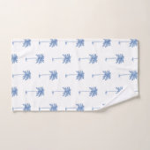 Kust Blauw en Wit Palm Palmetto Bomen Bad Handdoek (Handdoek)