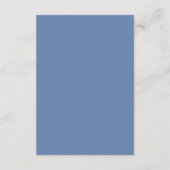 Kust Blauw Schelp Monogram Huwelijksreceptie Informatiekaartje (Achterkant)