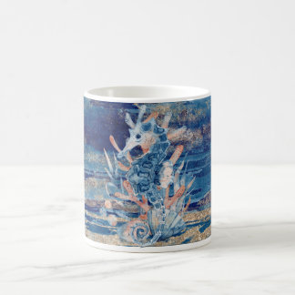 Kust Blauwe Mariene Kunst Koffiekop Koffiemok