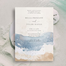 Kust Blauwe Oceaan Strand Golf Elegant Trouwen