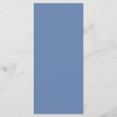 Kust Blauwe Strand Schelp Monogram Trouwen Menu (Achterkant)