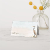 Kust Boho Bruiloft Witte Egretta (Voorkant)
