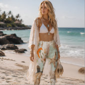 Kust Boho Zeemeermin Tuin Zee Schildpad & Zeeschel Leggings