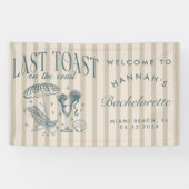 Kust Bruidsmeisje Cocktail Feestje Navy Spandoek (Horizontaal)