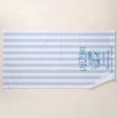 Kust Bruidsmeisje Modern Cocktailfeest Blauw Strandlaken (Voorkant)