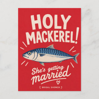 Kust Bruiloft Borrel Sardines Makreel Strand Briefkaart