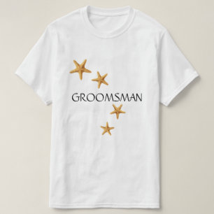 Kust bruiloft GROOMSMAN Zeester T-shirt