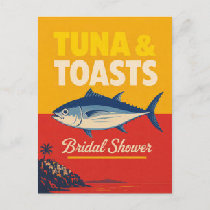 Kust Bruiloftsborrel Tonijn Nautilus Bruid Brunch Briefkaart