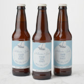 Kust bruiloftsfeest boot streep bier etiket (Flessen)