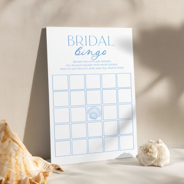 Kust Bruiloftsshowers Bingo Spelkaart (Creator heeft geüpload)