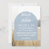 Kust Chic bruiloft uitnodiging met foto (Voorkant)