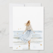 Kust Chic Herfst - Bruiloft Borrel Uitnodiging (Achterkant)