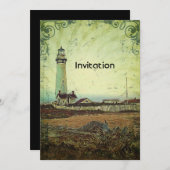 Kust chic impressionisme landschap vuurtoren kaart (Voorkant / Achterkant)