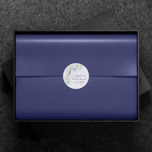 Kust Chic Paarse en Limegroene Aangepaste Strand Ronde Sticker