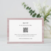 Kust Chic Roze QR Code Elegant Huwelijk