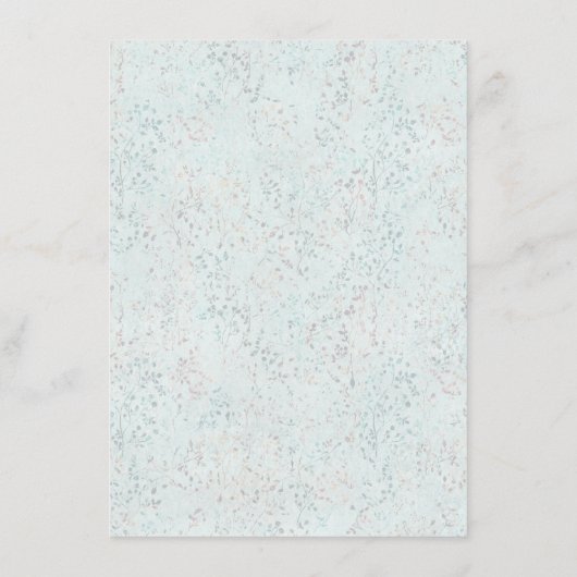 Kust Chic | Turquoise Groen en Koraalrif Feest Menu (Achterkant)