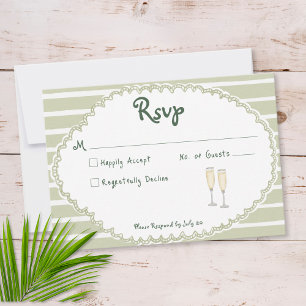 Kust chic zon palmboom bruiloft RSVP kaartje
