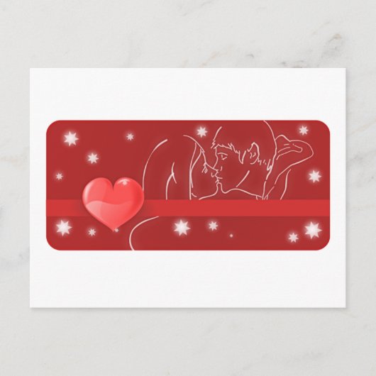 Kust Couple/Love Briefkaart (Voorkant)