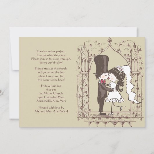 Kust Couple repesal Dinner Invitation Kaart (Voorkant)