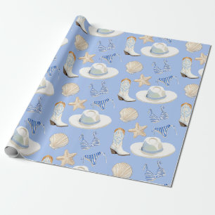 Kust Cowgirl Bach Club Patroon Inpakpapier