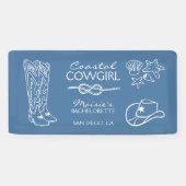 Kust Cowgirl Bachelorette Feest Weekend Spandoek (Horizontaal)