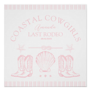 Kust Cowgirl Laarzen Western Bachelorette Feest Perfect Poster