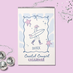 Kust Cowgirl Meisjesachtige Planner Kalender