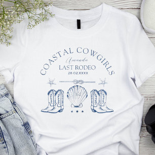Kust Cowgirl Nautilus Westerse Vrijgezellenfeest T-shirt