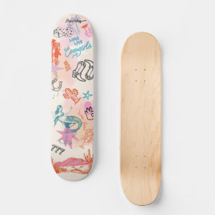 Kust Cowgirl Studentenhuis Muurkunst Skateboard