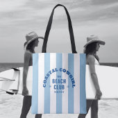 Kust Cowgirl The Beach Club Blauwe Cabana Streep Draagtas