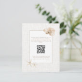 Kust Elegantie Seaside Wedding Informatiekaartje (Staand voorkant)