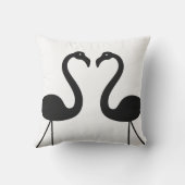 Kust Flamingos White Outdoor Pillow Buitenkussen (Achterkant)