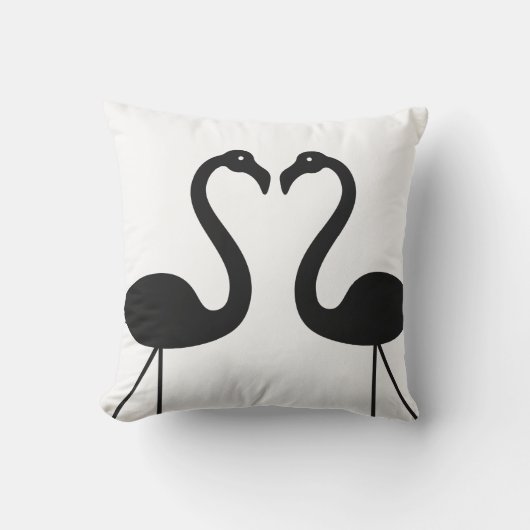 Kust Flamingos White Outdoor Pillow Buitenkussen (Voorkant)