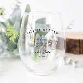  kust | Gepersonaliseerd Shore House Wijnglas Zonder Voet