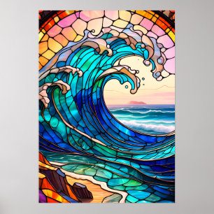 Kust Glas-in-lood Kunst Poster