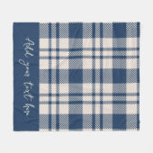 Kust Herfst Gezellig Navy Blue Plaid Fleece Deken (Voorkant (Horizontaal))