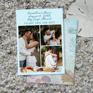 Kust Huwelijksfoto's Levende Zeeën Save The Date