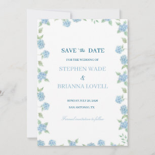 Kust Hydrangea Save the Date  Kaart