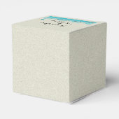 Kust in Zand en Aqua Bruiloft Bedankdoosjes (Achterkant)