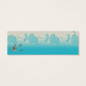 Kust in Zand en Aqua Bruiloft Drink Tickets Mini Visitekaartjes (Achterkant)