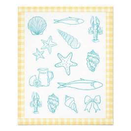 Kust Italiaanse keuken Print | Sorrento Blue Foto Afdruk