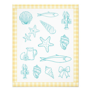Kust Italiaanse keuken Print Sorrento Blue Foto Afdruk