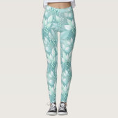 Kust Kerst Bladerbessen Patroon#7 ID1009 Leggings (Voorkant)