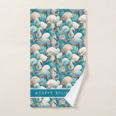 Kust Kerst Bold Zeepaardpatroon#4 ID1009 Bad Handdoek (Handdoek)