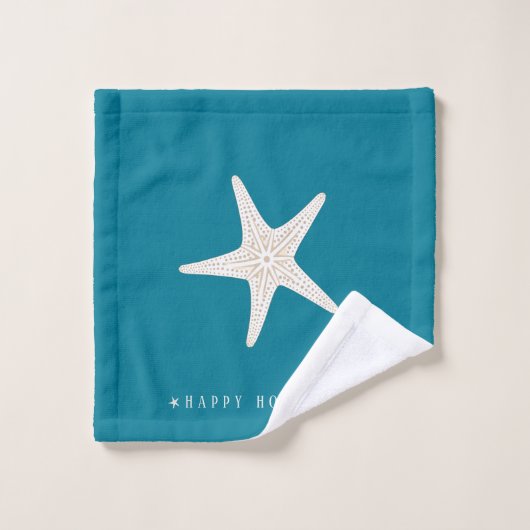 Kust Kerst Bold Zeepaardpatroon#4 ID1009 Bad Handdoek (Wasdoekje)