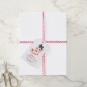 Kust Kerst Nautische Bow Krab Kous Cadeaulabel (Met Touw)